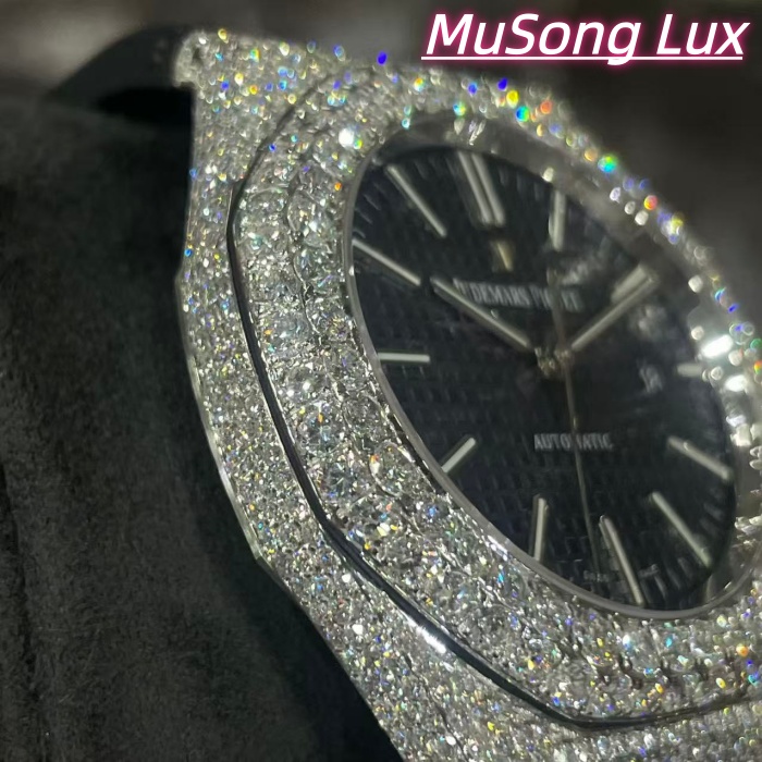 VVS Moissanite Audemars Piguet 26470 Black Dial