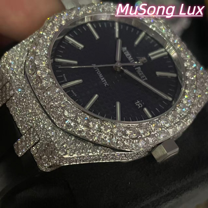 VVS Moissanite Audemars Piguet 26470 Black Dial
