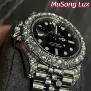 VVS Moissanite Rolex Datejust 41mm (Black)