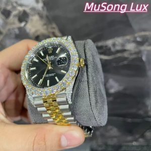 VVS Moissanite Rolex Datejust 41mm (Black)
