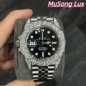 VVS Moissanite Rolex Datejust 41mm (Black)
