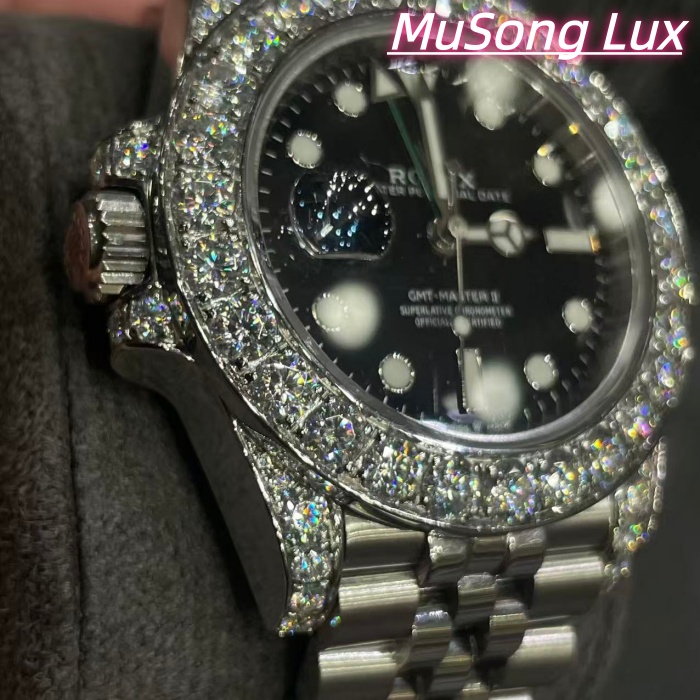 VVS Moissanite Rolex Datejust 41mm (Black)