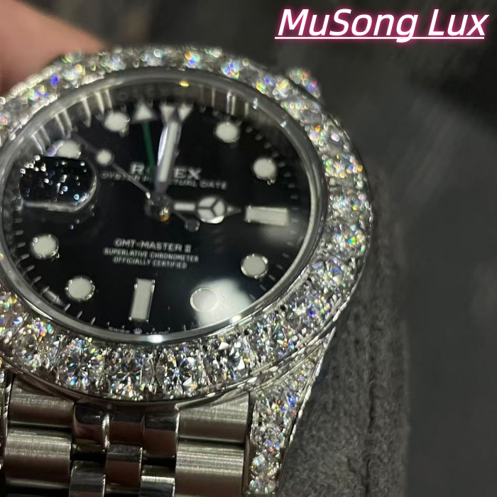 VVS Moissanite Rolex Datejust 41mm (Black)