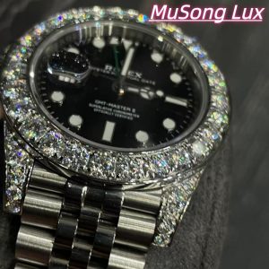 VVS Moissanite Rolex Datejust 41mm (Black)
