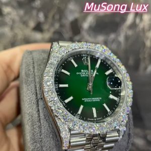 VVS Moissanite Rolex Datejust 41mm (Green)