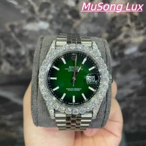 VVS Moissanite Rolex Datejust 41mm (Green)