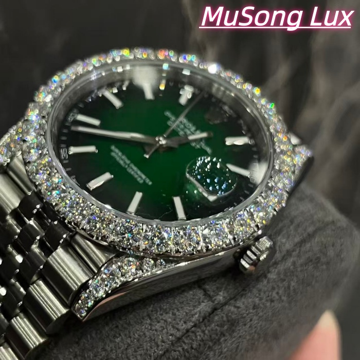 VVS Moissanite Rolex Datejust 41mm (Green)