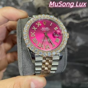 VVS Moissanite Rolex Datejust 41mm (Pink)