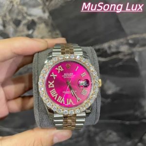 VVS Moissanite Rolex Datejust 41mm (Pink)