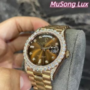 VVS Moissanite Rolex Datejust 41mm – Brown