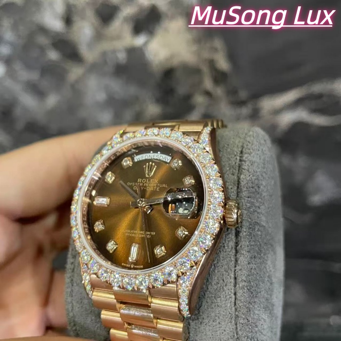 VVS Moissanite Rolex Datejust 41mm – Brown