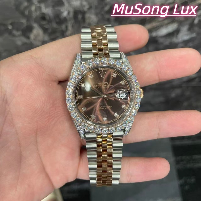VVS Moissanite Rolex Datejust 41mm – Brown