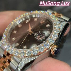 VVS Moissanite Rolex Datejust 41mm – Brown