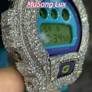 VVS Moissanite Casio G-SHOCK GM-6900 (Blue)