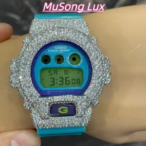 VVS Moissanite Casio G-SHOCK GM-6900 (Blue)