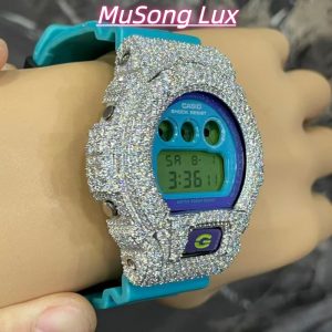 VVS Moissanite Casio G-SHOCK GM-6900 (Blue)