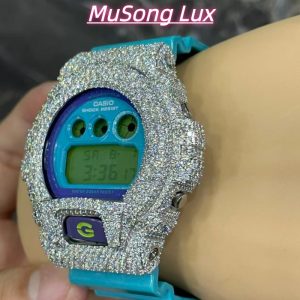 VVS Moissanite Casio G-SHOCK GM-6900 (Blue)