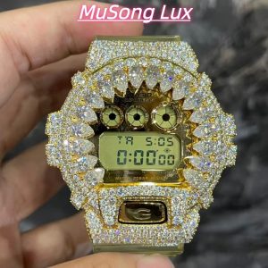 VVS Moissanite Casio G-SHOCK GM-6900 Gold