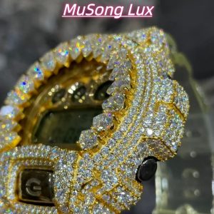 VVS Moissanite Casio G-SHOCK GM-6900 Gold
