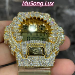 VVS Moissanite Casio G-SHOCK GM-6900 Gold