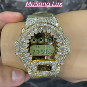 VVS Moissanite Casio G-SHOCK GM-6900 Gold