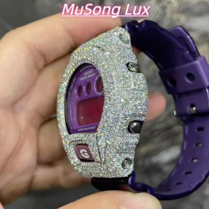 VVS Moissanite Casio G-SHOCK GM-6900 Purple