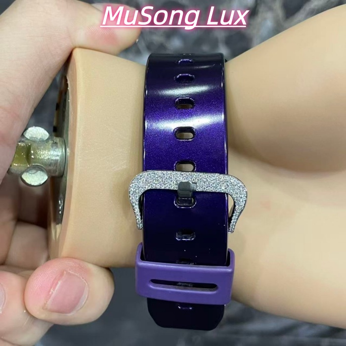 VVS Moissanite Casio G-SHOCK GM-6900 Purple