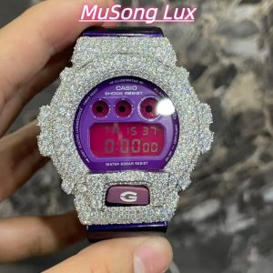 VVS Moissanite Casio G-SHOCK GM-6900 Purple