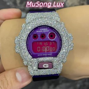 VVS Moissanite Casio G-SHOCK GM-6900 Purple