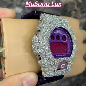 VVS Moissanite Casio G-SHOCK GM-6900 Purple