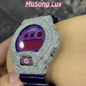 VVS Moissanite Casio G-SHOCK GM-6900 Purple