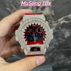 VVS Moissanite Casio G-SHOCK GM-6900 Red