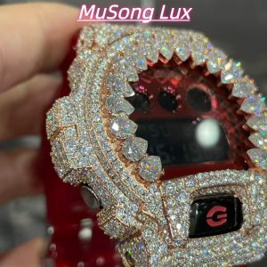 VVS Moissanite Casio G-SHOCK GM-6900 Red