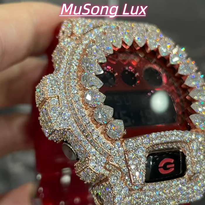 VVS Moissanite Casio G-SHOCK GM-6900 Red