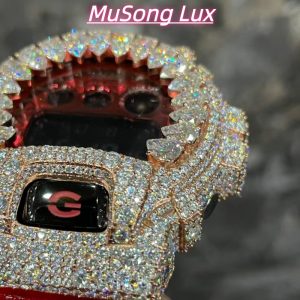 VVS Moissanite Casio G-SHOCK GM-6900 Red