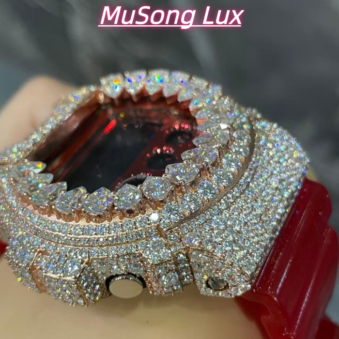 VVS Moissanite Casio G-SHOCK GM-6900 Red