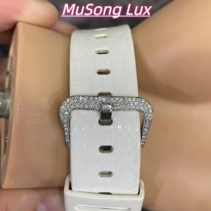 VVS Moissanite Casio G-SHOCK GM-6900 White & Gold Two-Tone