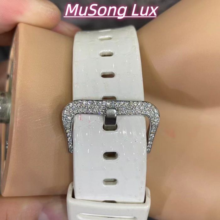 VVS Moissanite Casio G-SHOCK GM-6900 White & Gold Two-Tone