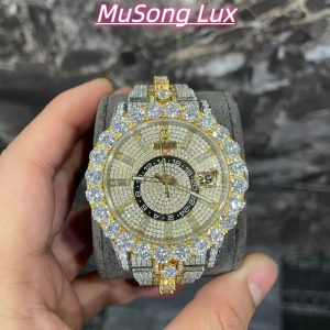 VVS Moissanite Rolex Datejust 41mm Two-Tone (White & Gold)
