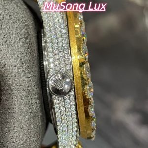 VVS Moissanite Rolex Datejust 41mm Two-Tone (White & Gold)