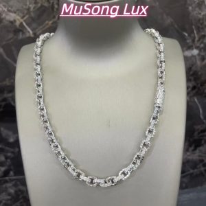 VVS Moissanite 925 Sterling Silver Miami Cuban Chain 7MM 22inches White