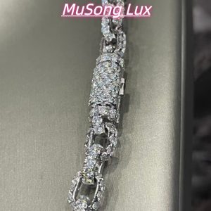 VVS Moissanite 925 Sterling Silver Miami Cuban Chain 7MM 22inches White