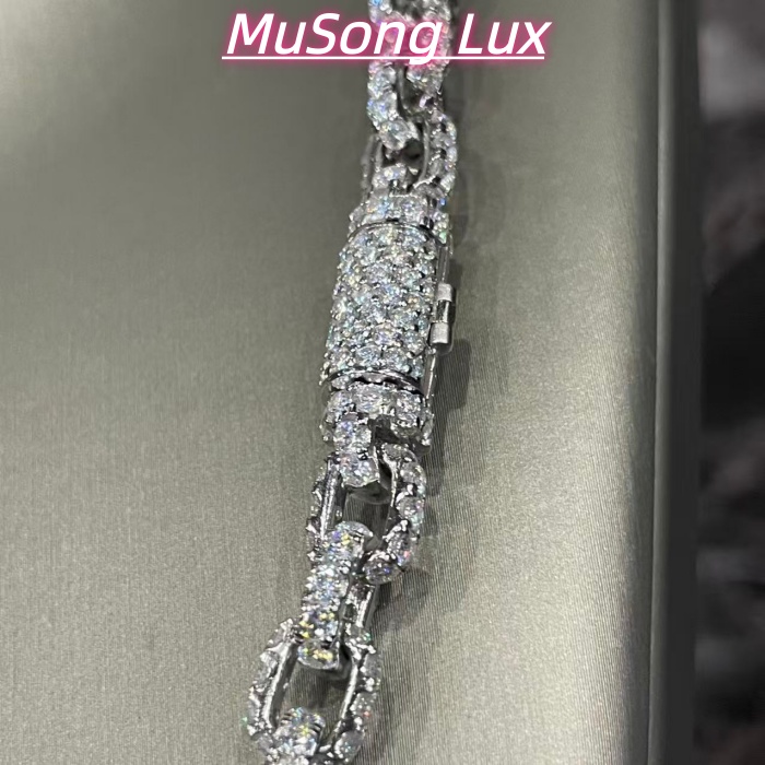 VVS Moissanite 925 Sterling Silver Miami Cuban Chain 7MM 22inches White
