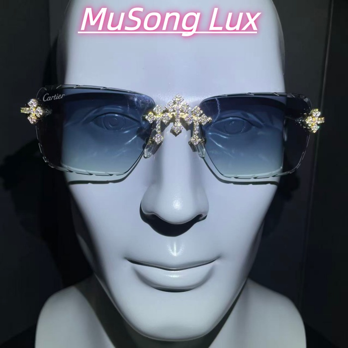 VVS Moissanite Cartier horn cross glasses