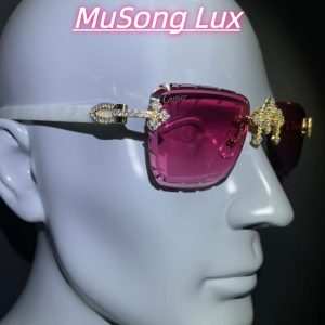 VVS Moissanite Cartier horn cross glasses