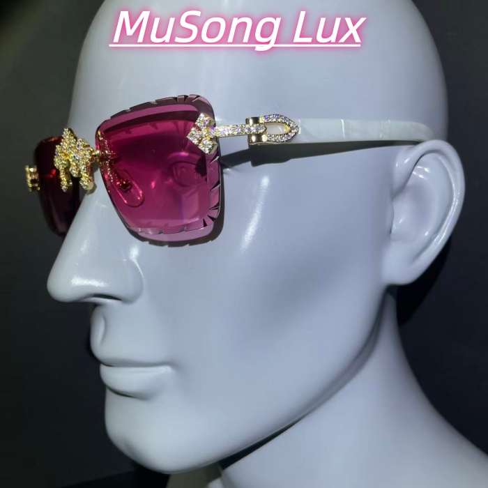 VVS Moissanite Cartier horn cross glasses