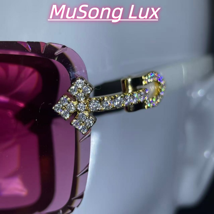 VVS Moissanite Cartier horn cross glasses