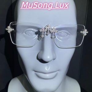 VVS Moissanite Cartier horn cross glasses