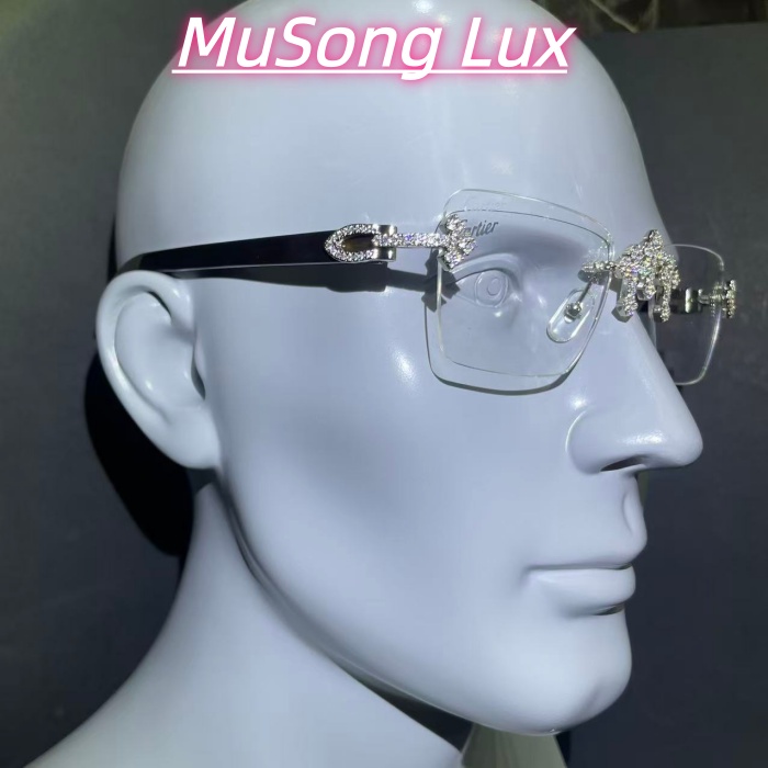 VVS Moissanite Cartier horn cross glasses