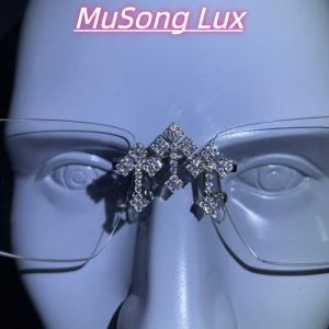 VVS Moissanite Cartier horn cross glasses